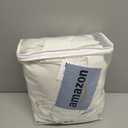 96 Inch Long Velvet Pinch Pleated Curtains for Living Room/Bedroom Ivory Modern Elegant Room Darkening Soundproof Thermal Drapes with Back Tab and Hooks,2 Panels for Home Decor,40 x 96 Inches