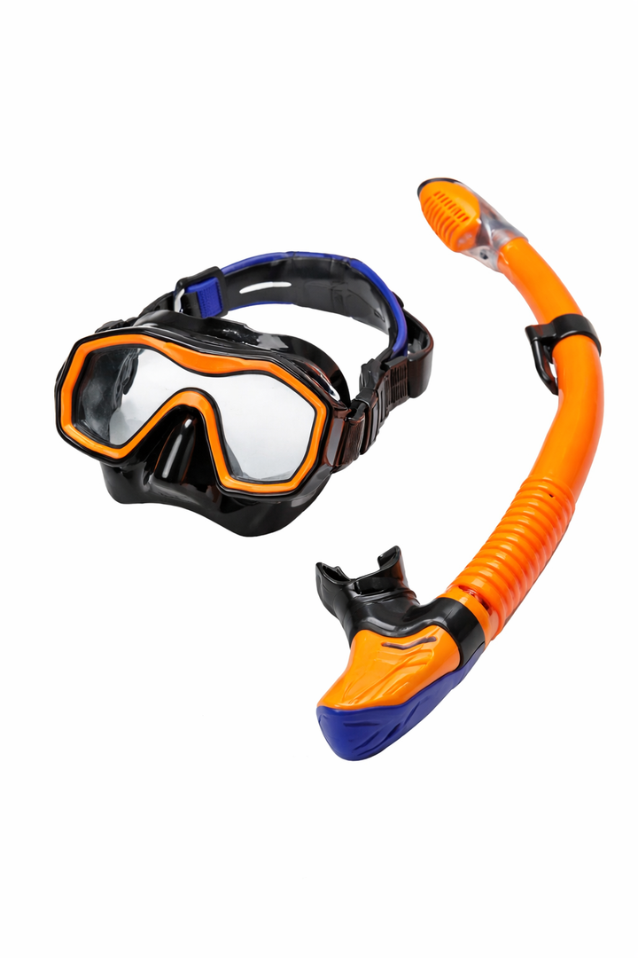 4Pcs Snorkeling Gear for Adults Kids, Dry-Top Snorkel Set, 180Panoramic Wide View Diving Mask Breathing Freely Snorkel Mask for Snorkeling Scuba Diving Swimming Travel 