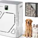 Meowant Air Purifier for Home Large Room 2600ft, H13 HEPA Filter, Double Air Intake, PM2.5 Air Quality Display, Auto Mode, Washable Pre-Filter, 2X-Purification For Pet Hair Dander Odor Dust, White