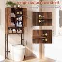 MEXSAKY Over The Toilet Storage Cabinet,23.6" W Bathroom Organizer, Brown