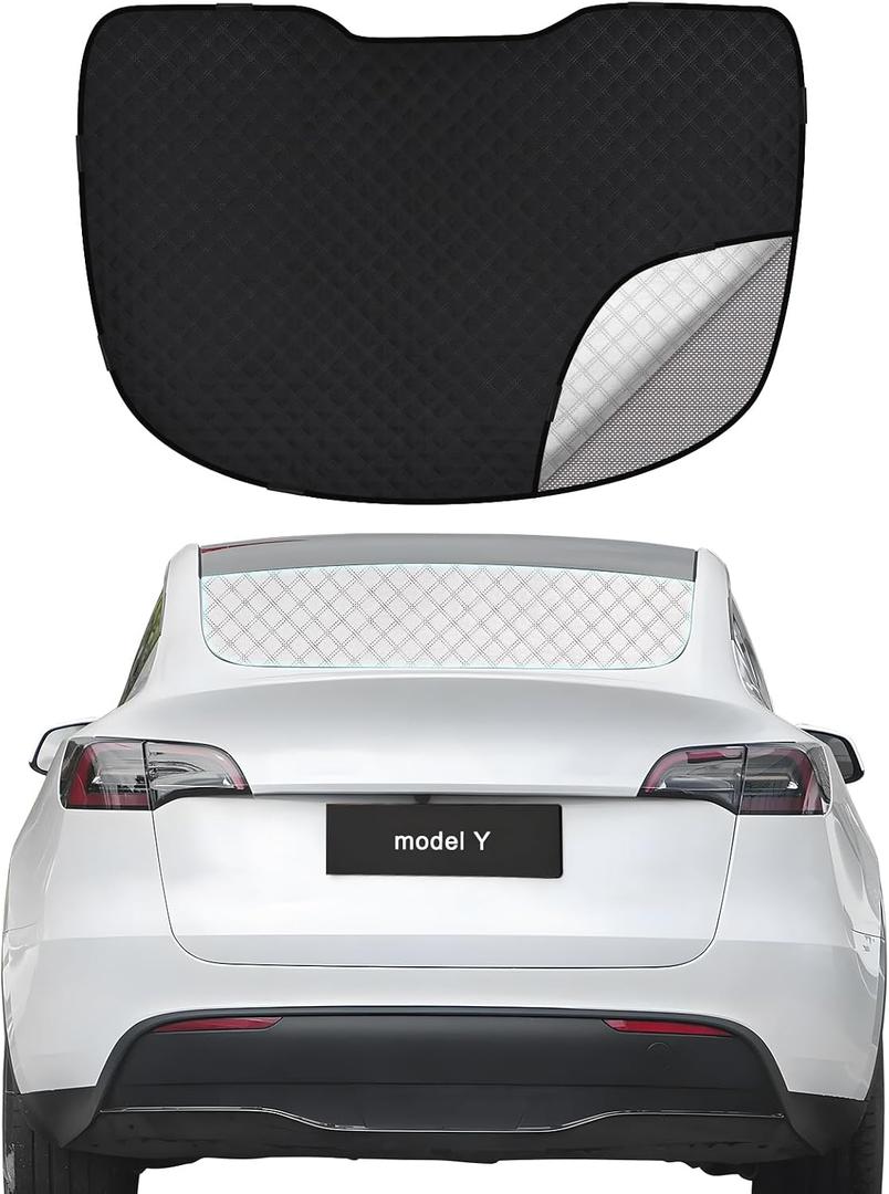 ZATOOTO Rear Windshield Sunshade for 2019-2024 Tesla Model Y Rear Windshield Sunshield Double Layer Design for Sunshade and Privacy Offer Great Visibility Sun Blocker Back Window Sun Shade for Model Y