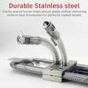 Universal Grill Oblong Tube Burner Replacement for Brinkmann and Other Gas Grills, Adjustable BBQ Grill Burner Extend from 15in Up to 22 1/4in