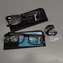 SKYOAK 2 Pack Superb Unbreakable Blue Light Blocking Reading Glasses for Men, Stylish Bold Frame No-Line Computer Readers Anti UV/Eye Strain Quality Chunky Eyeglasses With Clear Vision,+1.25 (Thick Frame Single Vision - Black & Grey)