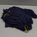 Pack of 50 Spandex Navy Blue Chair Sashes with Gold Buckles, Stretch Chairs Sashes for Wedding Party Baby Shower Ceremony Event Decorations Chair Bands Bows (Navy Blue Sashes, Gold Buckles)