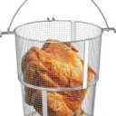 Onlyfire Turkey Fryer Roaster Basket, Detachable Foldable Deep Turkey Fryer Basket for Char-Broil Big Easy Oil-less Turkey Fryer 17102065, 14101480 and Turkey Deep Fryer Pot