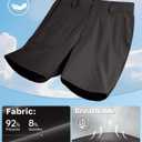 FREE SOLDIER Men's Golf Dress Shorts 7 Inch Quick Dry Lightweight Hiking Casual Work Golf Shorts with 5 Pockets (Black 32W7L) (Black)