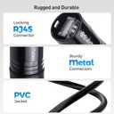 Cable Matters Long Shielded Cat6 Ethernet Cable Compatible with EtherCON RJ45 Connectors in Black - 150 ft for Professional Audio, Video, and Networking Applications
