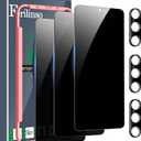 Ferilinso 3 Pack Privacy Screen Protector for Samsung Galaxy S26 Plus with 3Pack Tempered Glass Camera Lens Protector Phone Case Friendly Accessories Protector de Pantalla for Samsung S26 Plus