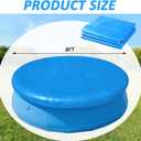 8FT Round Inflatable Above Ground Pool Cover, Round Pool Cover with Drawstring Design for Easy Installation,Solar Covers for Outdoor Inflatable Swimming Pools,Prevent Leaves, Debris and Dust