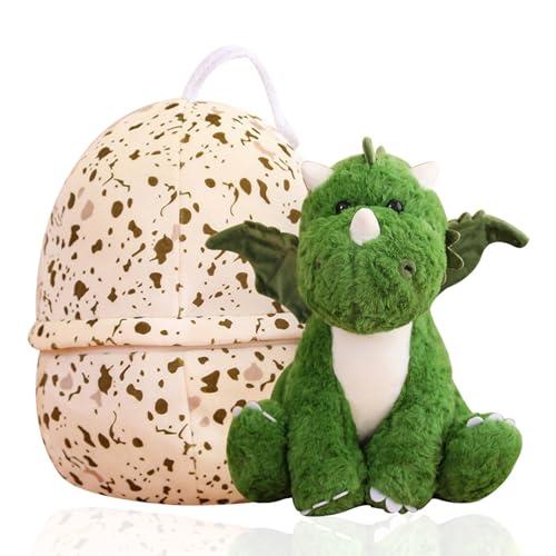 BUALR Dinosaur Stuffed Animal Toys, Small Dino Pterosaur Plush Toys with Big Dinosaur Egg Cute Plush Doll Soft Stuffed Animal Gift for Boys Girls Baby Kids Toddlers