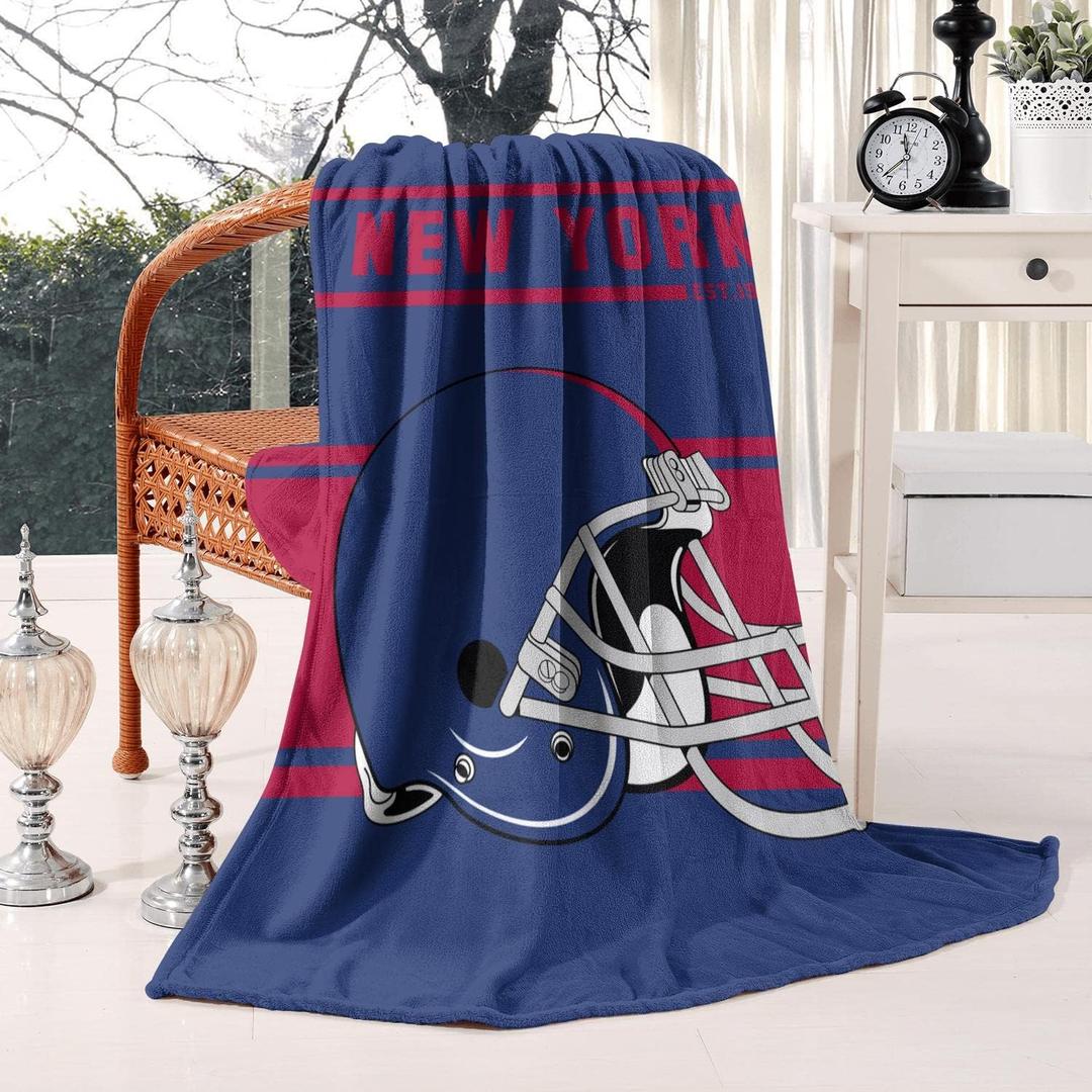 Football Team Throw Blanket 60x50 Inches, Lightweight Warm Football Fans Fleece Blanket Gifts for Men Women