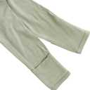 UPTON AVE Knotted Gown Baby Newborn, Viscose derived from Bamboo, Infant Sleeper with Mittens, Baby Girl, Baby Boy, (Olive)
