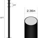 Sun Shade Sail Poles 10FT Outdoor Shade Sail Pole Kit Heavy Duty Steel Post Support Awning Canopy for Deck Patio Outside Backyard(10FT,2pack)