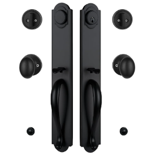 NEWBANG Matte Black Keyed Handleset with Adjustable Hole Distance, MDHST2018DB, Pack of 1 