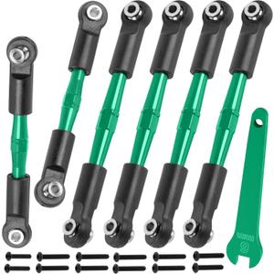 Aluminum Turnbuckles Camber Links Upgrades Part for 1/10 Big Rock 3S V3 4WD BLX 1/8 Typhon 3S / Mega 550 V3 4WD BLX,Green (Mismatch Big Rock V1 or V2 Model rc car)
