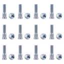12Pcs 1/2"-20 UNF Wheel Studs with Lug Nuts for Trailer, 0.617" Spline & 0.77" Head, 2.2" Length Compatible with Lippert Axles 3500 lb, for Dexter Axles 4400 lb,Grade Trailer Wheel Studs