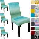 Dining Room Chair Covers Set of 4, Stretch Pattern Parsons Chair Slipcovers Spandex Removable Washable Kitchen Chair Protector Cover for Dining Room, Hotel, Ceremony
