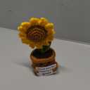 Emotional Support Crochet Sunflower - Cute Positive Desk Decor & Positivity Buddy, Unique Teacher Appreciation Gifts for Women, Coworkers, Friends - Handmade Plant (S5)
