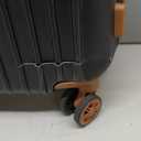 Coolife Carry On Luggage, Suitcase with Durable and Lightweight, carry on suitcase with ABS Hardshell, Dual Spinner Wheels, TSA Lock, and YKK Zipper (apricot black, S(20in)_carry on)