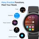 Smart Watches for Men/Women (2 Bands), 1.27 Round Smartwatch Fitness Tracker with Bluetooth Calls (Make/Answer), Heart Rate/SpO2/Sleep Monitor, 12 Days Battery, IP68 Waterproof