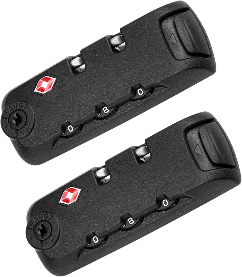 Zoofen 2 Pack Luggage Lock TSA007 Security Lock Luggage Suitcase Baggage Lock
