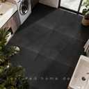 RORA 24x24 Inch Peel and Stick Floor Tile 20 -Pack Self-Adhesive Waterproof Vinyl Flooring,Vinyl Floor Tiles DIY for Bathroom, Laundry,Kitchen,Living Room,80 Sq.Ft,Black