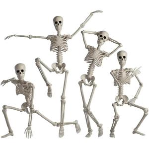 4Pack 36 Inches Pose-N-Stay Halloween Skeleton Life Size Full Body Posable Movable Jonints for Halloween Decoration Decor