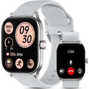 Smart Watch for Women Men(Answer/Make Call), Smartwatches with Sleep/Stress Monitor, IP68 Waterproof Activity Tracker for Android iPhone, 100+ Sports Fitness Watches