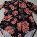 Womens Athletic One Piece Swimsuits Long Sleeve Swimsuit Sports Surfing Swimwear Bathing Suits (10-12, XL Pink Flower)