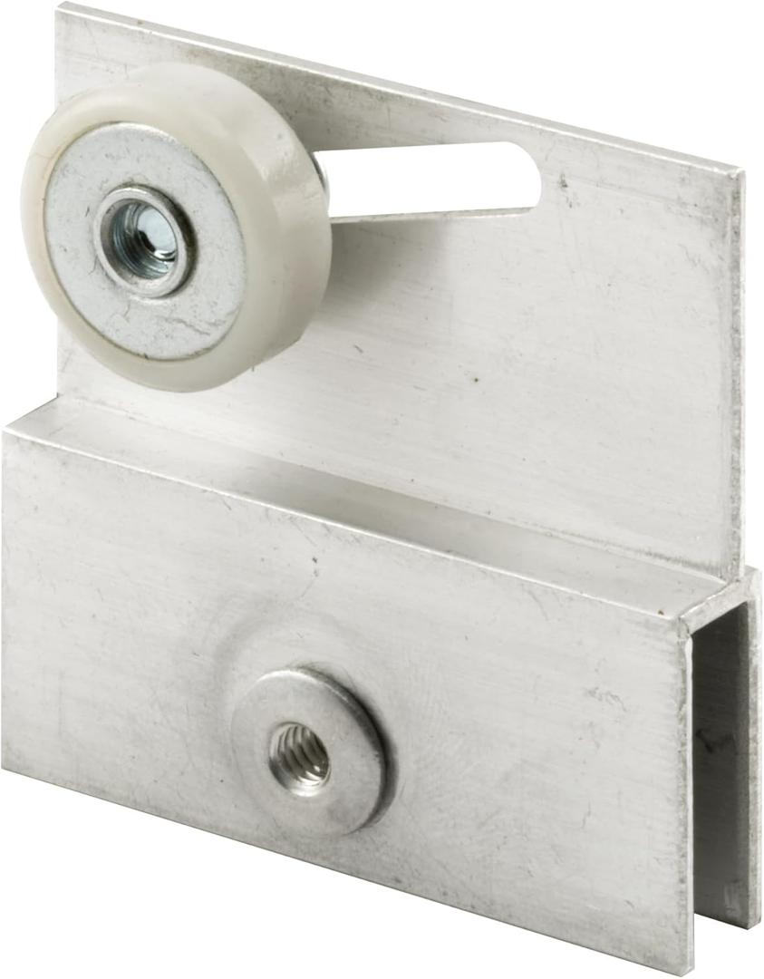 Prime-Line M 6054 Frameless Sliding Shower Door Top Bracket, 3/4 In., Flat Plastic Wheel, Steel Ball Bearings 2 Count (Pack of 1)
