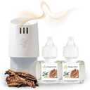 Scent Fill Mahogany Teak Plug in Air Freshener, Scented Oil Refills, 2 Refills + Diffuser (0.68 Fl Oz (2 Refills + Diffuser))