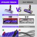 Upgrade Anti-Tangle Replacement Vacuum Head Compatible with Dyson V7,V8, Cyclone V10,V11,V15 Cordless Vacuum Cleaners, Suitable for Thin Carpets, Hardwood Floor