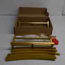 Fomcet Round Backdrop Stand 8FT Gold Circle Balloon Arch Frame Large Metal Wedding Arch for Anniversary Birthday Party Valentine Ceremony Wedding Decorations Thickened Square Tubes