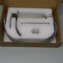 VOTON Bathroom Faucets Brushed Nickel Waterfall Bathroom Sink Faucet Modern Single Handle Bathroom Faucet for 1 or 3 Holes with Deck Plate