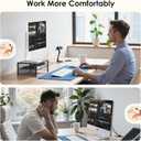 ECOLOVI 2-Tier Computer Monitor Stand Riser, Desk Organizer for Monitor, Printer & Laptop Stand, Desktop Workspace Organizers for Office Supplies(Black 2-Pack)