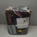Vacuum-Friendly, 6x9 Washable Area Rug, Black Purple Beige
