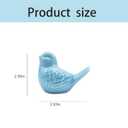 2 Pcs Ceramic Bird Toilet Floor Bolt Caps, Animal Toilet Bolt Covers Decorative, Decorative Bathroom Toilet Bolt, Toilet Bolt Cover for Bottom Easy Installation (Bird-Blue)