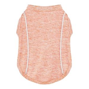 Stay Safe at Night: Stylish Reflective Strip Dog Shirt & Tank Top - Soft, Breathable Clothes with Sun Protection, Quick Dry, Stretchy, Lightweight for Small to Large Dogs Orange M