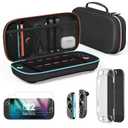 Firven 3-in-1 Accessories Bundle for Nintendo Switch 2, Hard Shell Travel Carrying Case with Large Capacity, Dockable Protective Cover and 2 Screen Protectors, Protective Gaming Accessories for Switch 2