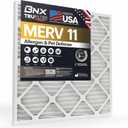 BNX TruFilter 16x24x1 Air Filter MERV 11 (12-Pack) - MADE IN USA - Allergen Defense Electrostatic Pleated Air Conditioner HVAC AC Furnace Filters for Allergies, Dust, Smoke, Allergy MPR 1200 FPR 7