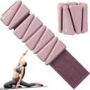 BECOJADDE Ankle Weights Set of 2 (1 lb/2 lb/3 lb Each) Adjustable Wrist Weights for Women Men Wearable Arm Leg Weight for Pilates, Running, Walking, Workout, Yoga (Dusty Rose)