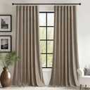 StangH Super Soft Velvet Curtains for Living Room Camel Beige 62 inches Width Room Darkening Noise Reducing Drapes for Kids Bedroom/Office/Winter Decor, W62 x L96, 2 Panels