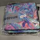 3 Ring Binder Zipper Binders Purple Laser Expanding File Folder Bag with Shoulder Strap