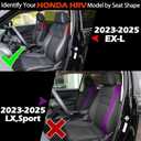 HKZ HRV Seat Covers Custom Fit for Honda HR-V 2023 2024 2025 2026 2027 EX-L Leather Car Seat Protector Cushion, 5 Seats Full Set, Black