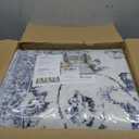 Washable Area Rug 3x5,Small Indoor Entryway Rugs with Non Slip Rubber Backing for Bedroom Living Room - Thin Floor Carpet for Entrance Home Office Dorm,Navy Blue/White