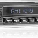 Bluetooth Retro Radio for Classic Vehicles: Single Din Vintage Stereo for Car - AM FM Tuner USB AUX Input Subwoofer RCA Output