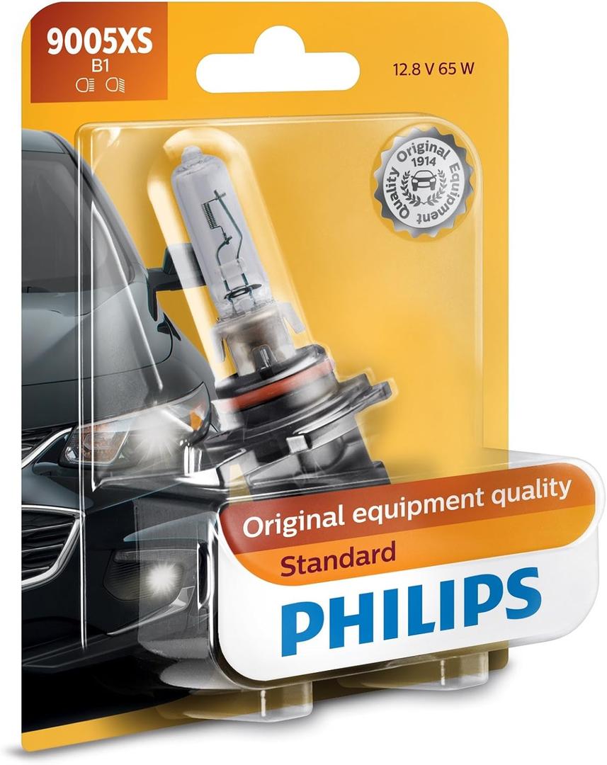 Philips 9005XS Standard Halogen Replacement Headlight Bulb, 1 Pack