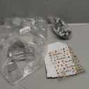 18 Pack Christmas Plastic Snow Globes Kit Includes 18 Clear Snow Globe, 36 Mini Xmas Trees, 18 Christmas fillable Ornaments, 1 Xmas Sticker with Glitter for DIY Crafts Home Winter Decor