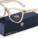 EASY READ Bifocal Reading Glasses for Women,Blue Light Blocking Computer Readers,Stylish Anti Glare Women Eyeglasses (Brown)