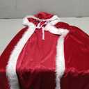 Christmas Halloween Costumes Cloak Mrs. Claus Santa Xmas Velvet Hooded Cape Robe One Size
